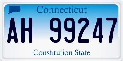 CT license plate AH99247