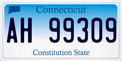 CT license plate AH99309