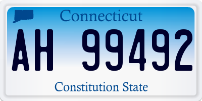 CT license plate AH99492