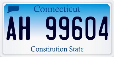 CT license plate AH99604