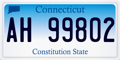 CT license plate AH99802