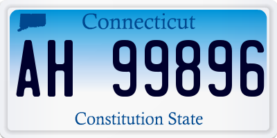 CT license plate AH99896