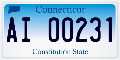 CT license plate AI00231
