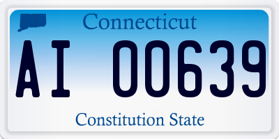 CT license plate AI00639
