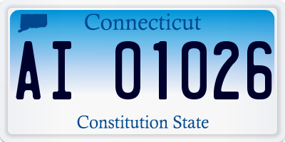 CT license plate AI01026