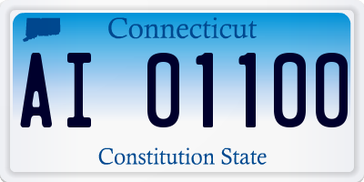 CT license plate AI01100