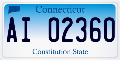 CT license plate AI02360