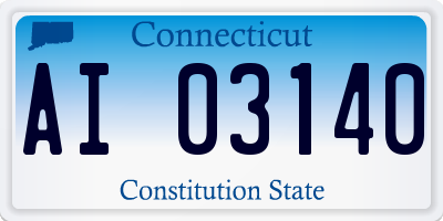 CT license plate AI03140