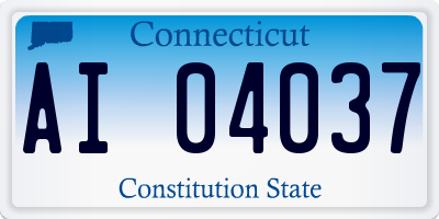 CT license plate AI04037