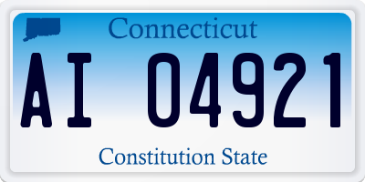 CT license plate AI04921