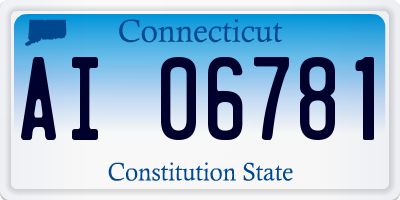 CT license plate AI06781