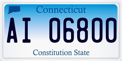 CT license plate AI06800