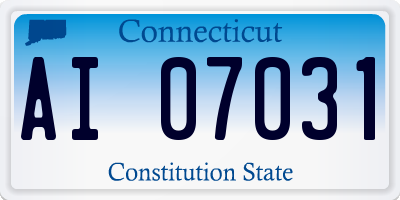 CT license plate AI07031