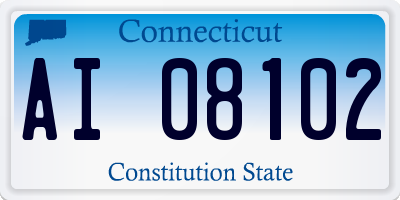 CT license plate AI08102