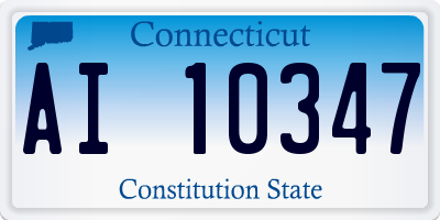 CT license plate AI10347