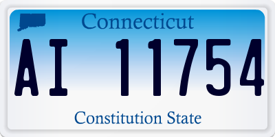 CT license plate AI11754