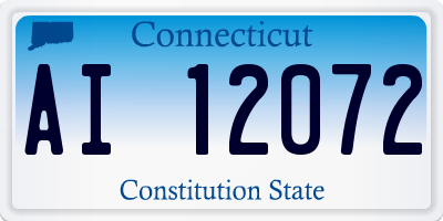CT license plate AI12072