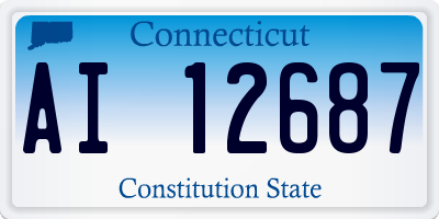 CT license plate AI12687