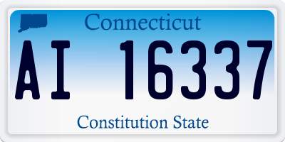 CT license plate AI16337