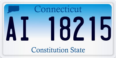 CT license plate AI18215