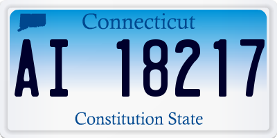 CT license plate AI18217