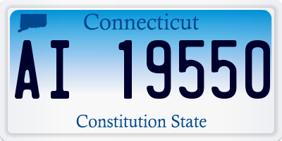 CT license plate AI19550