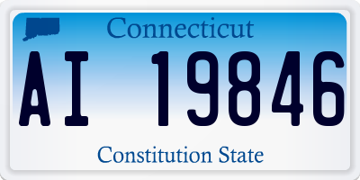 CT license plate AI19846