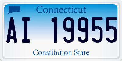 CT license plate AI19955