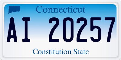 CT license plate AI20257