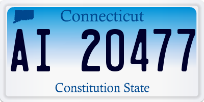 CT license plate AI20477
