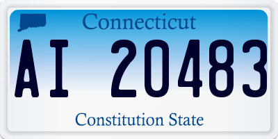 CT license plate AI20483