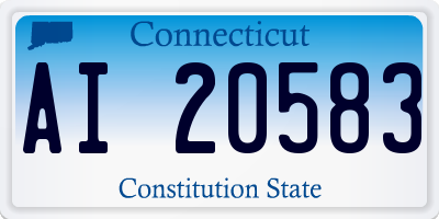 CT license plate AI20583