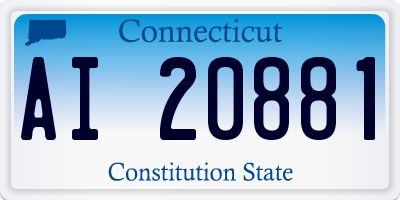 CT license plate AI20881