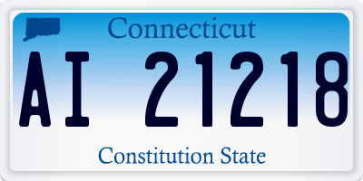 CT license plate AI21218