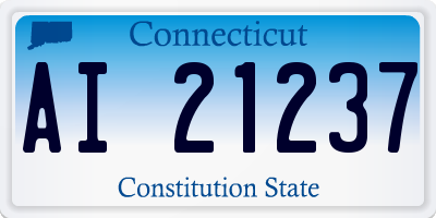 CT license plate AI21237