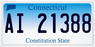 CT license plate AI21388