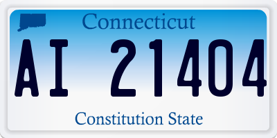 CT license plate AI21404