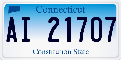 CT license plate AI21707