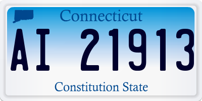 CT license plate AI21913