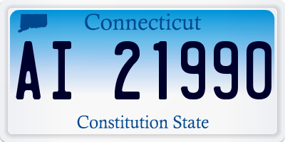 CT license plate AI21990