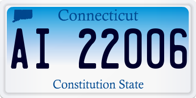 CT license plate AI22006