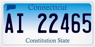 CT license plate AI22465