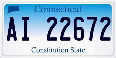 CT license plate AI22672
