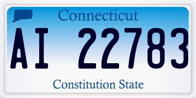 CT license plate AI22783