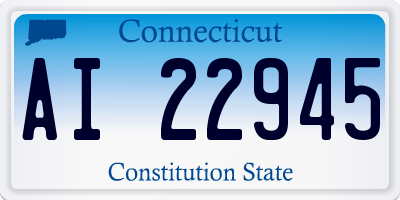 CT license plate AI22945