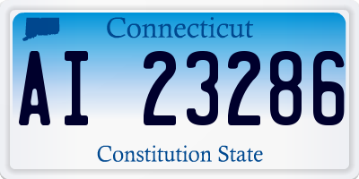 CT license plate AI23286