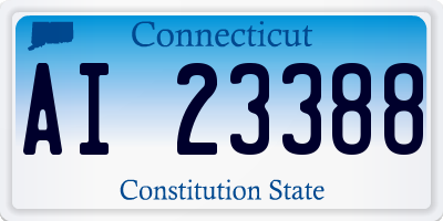 CT license plate AI23388