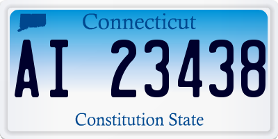 CT license plate AI23438