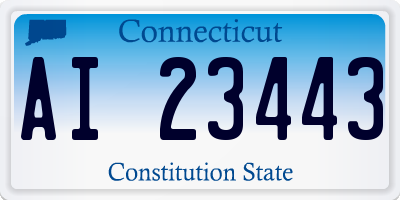 CT license plate AI23443