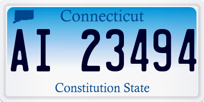 CT license plate AI23494